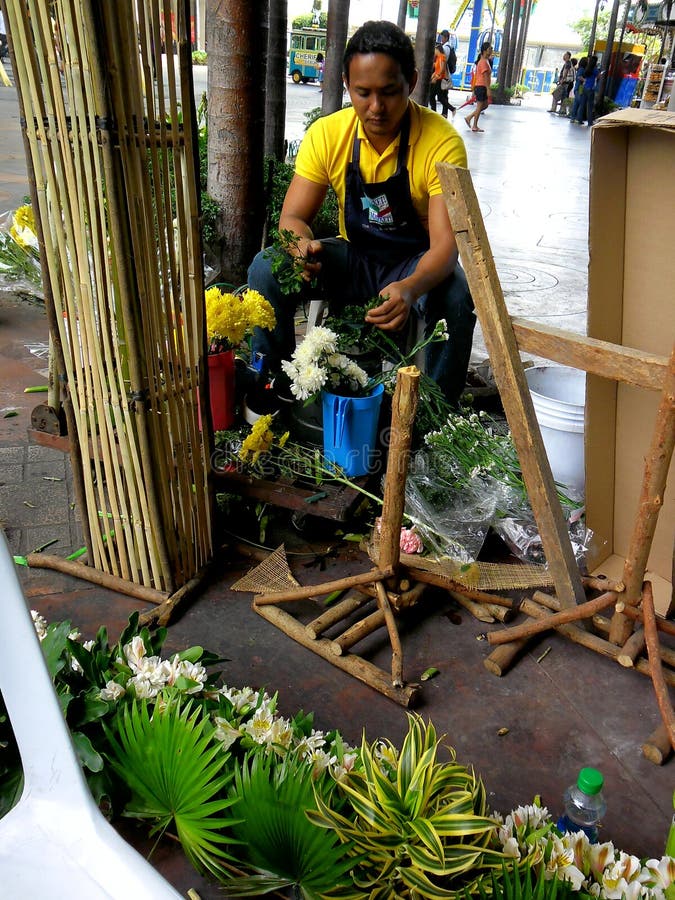 Blumenladen im Markt-Markt in Bonifacio Global City stockfotos Blumenladen im Markt-Markt in Bonifacio Global City stockfotos