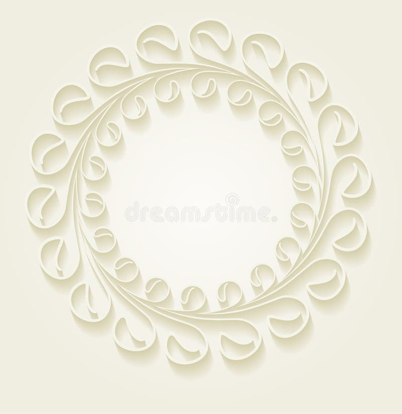 Blumenrahmen der ungewöhnlichen runden Weinlese für Ihr Design mit Schatten stock abbildung Blumenrahmen der ungewöhnlichen runden Weinlese für Ihr Design mit Schatten stock abbildung