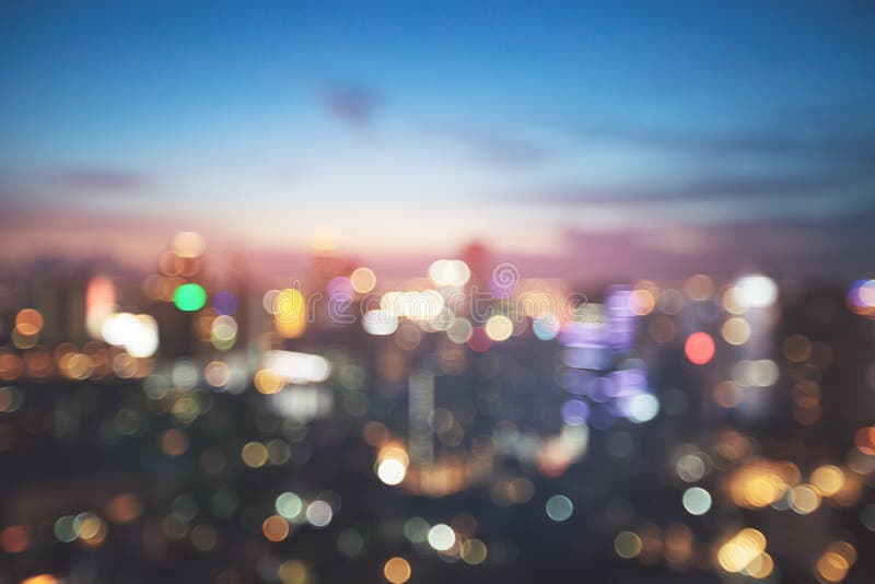 Blur Bokeh Light in City on Night Background Stock Image - Image of  abstract, beautiful: 96125031