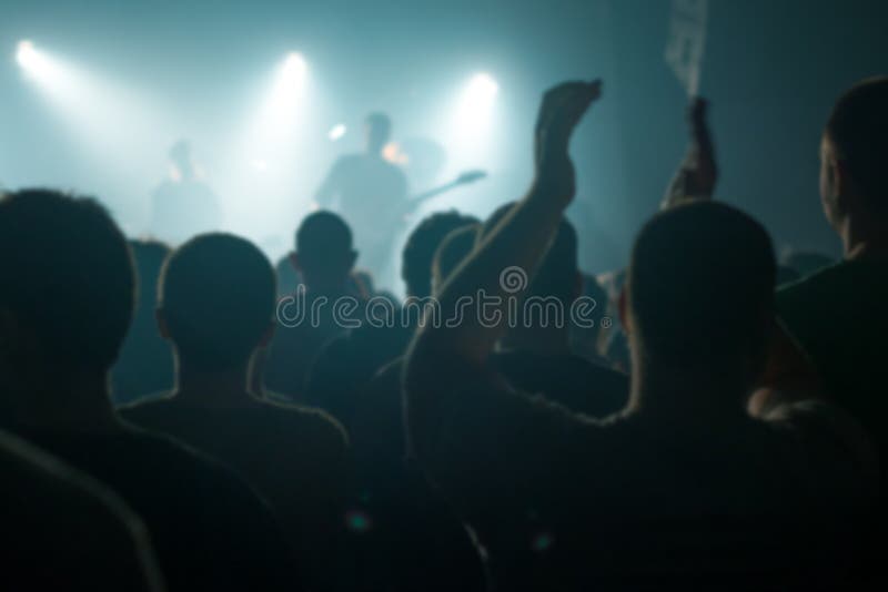 Blur defocused music concert crowd as abstract background