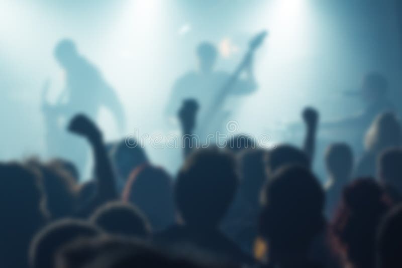 Blur defocused music concert crowd as abstract background