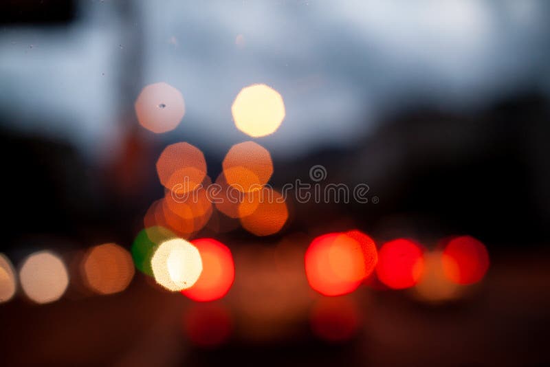 Blur Focused Urban Abstract Texture Bokeh City Lights & Traffic Jams ...