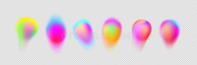 Blur gradient circle shape with gradation of color stock illustration