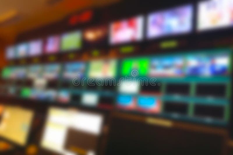 Blur image video switch of Television Broadcast stock photos