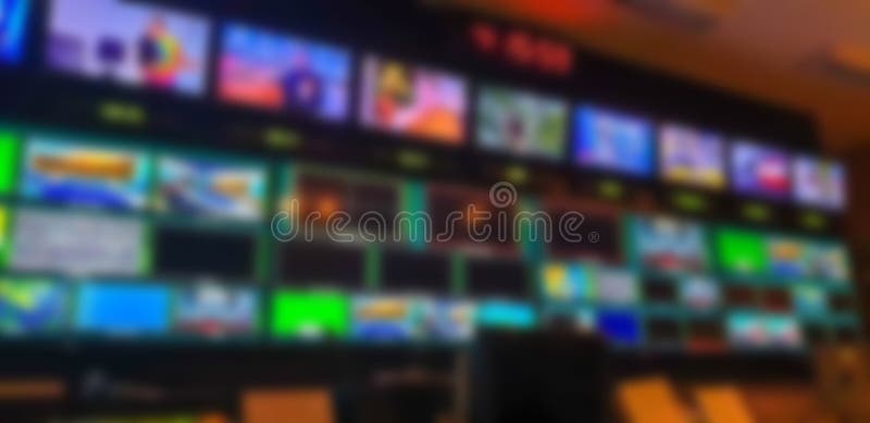 Blur image video switch of Television Broadcast royalty free stock photography