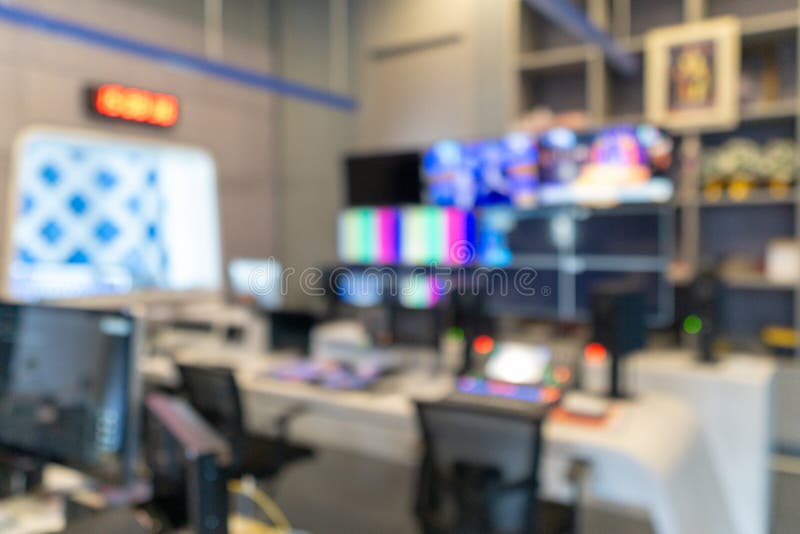 Blur image video switch of Television Broadcast royalty free stock photos