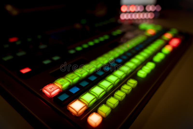 Blur image video switch of Television Broadcast, working with video stock photo