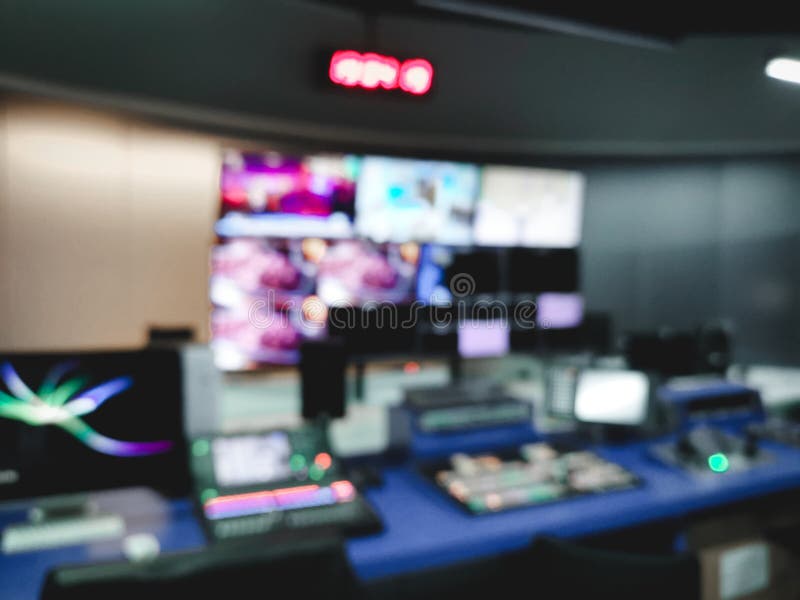 Blur image video switch of Television Broadcast stock photography