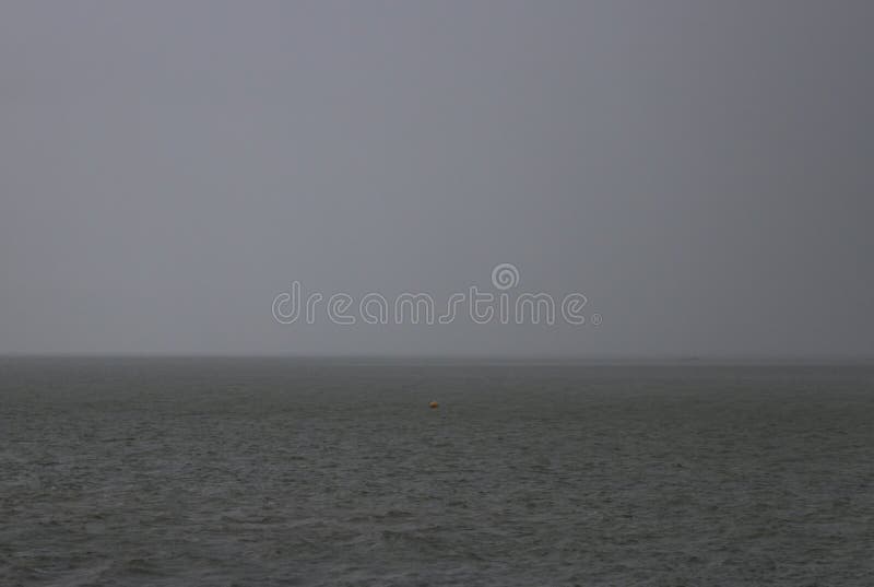 The blur of the sea when the storm is overcast