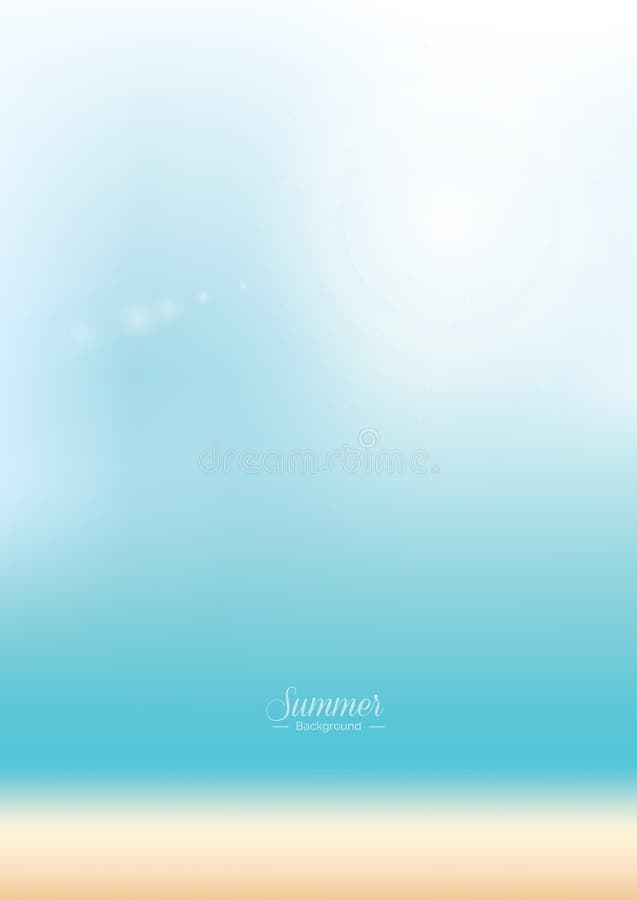 Blur summer blue beach - vector background