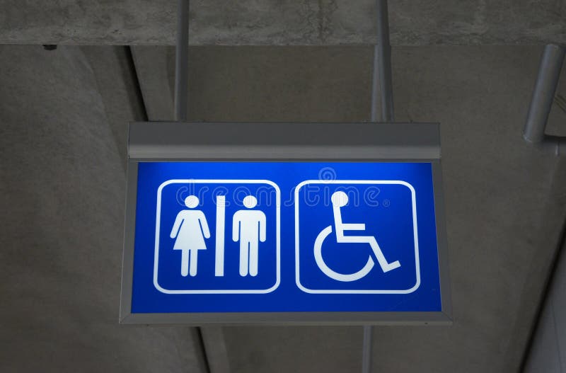 Blur toilet sign stock photo