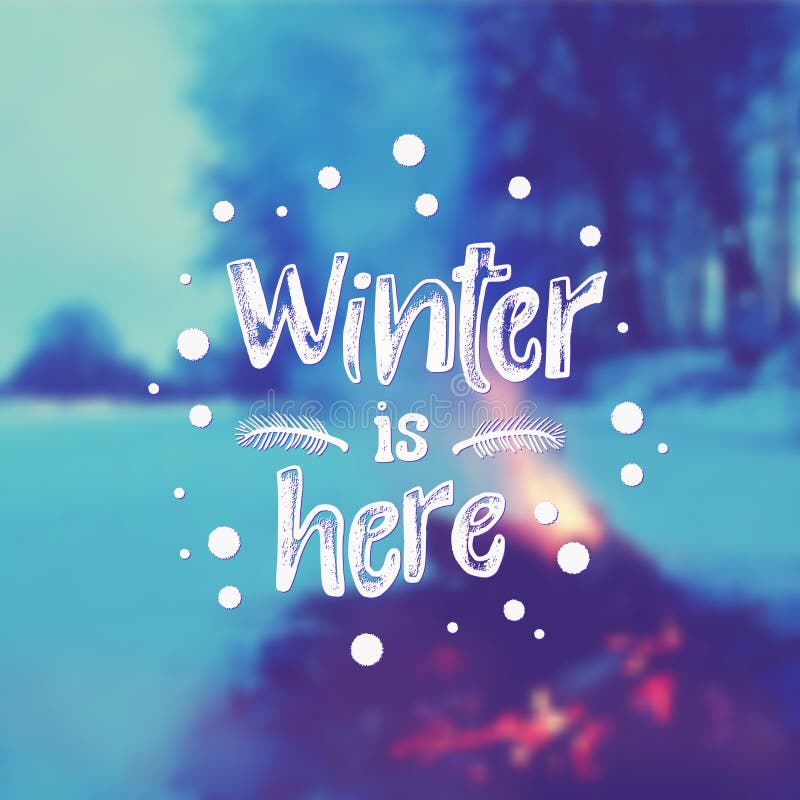 Download Blurred Background With Burning Fire On Snow And Drawn ...
