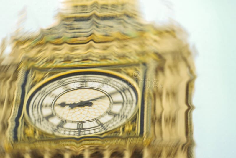 Blurred Background London Big Ben Historical Old Construct Stock