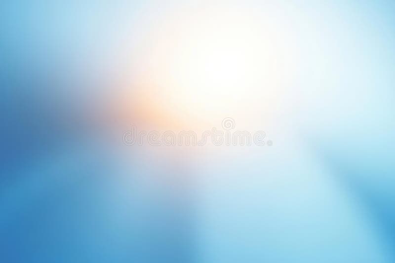 Blurred blue background illuminated by soft sunbeams creates a serene atmosphere. royalty free stock images