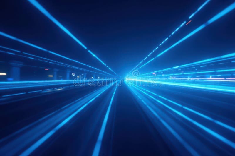 Blurred blue lines, intense velocity, abstract backdrop , graphic design, flow vector illustration