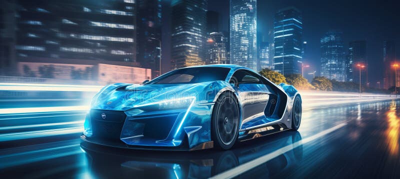 Blurred bokeh effect with chrome details and dynamic automotive elements for a stylish backdrop