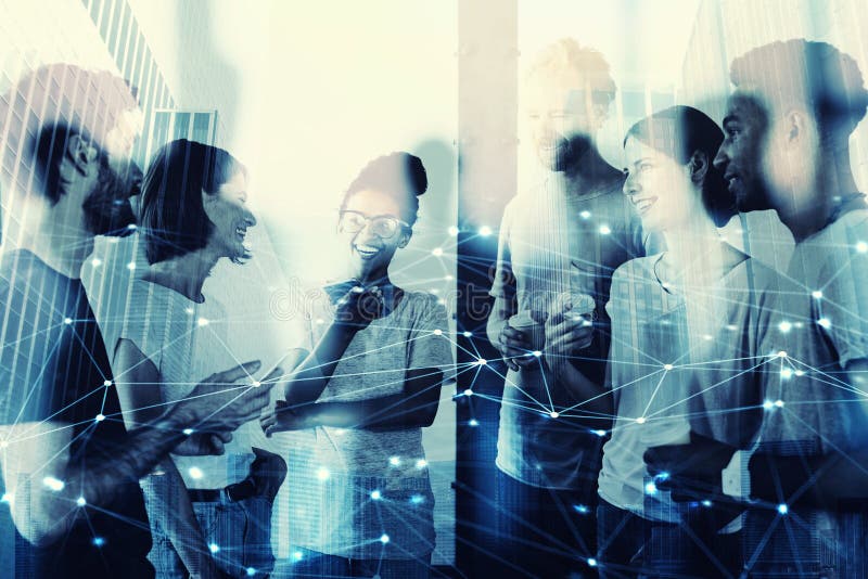 Blurred businessmen that work together in office. Concept of teamwork and partnership stock image Blurred businessmen that work together in office. Concept of teamwork and partnership stock image