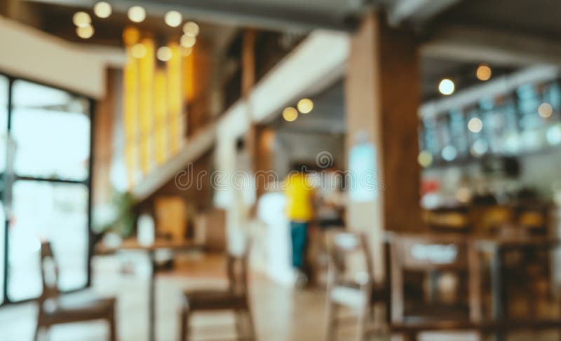 Blurred Cafe Background, Modern Interior of Coffee Shop with Bokeh. Stock  Image - Image of relax, coffee: 178840717