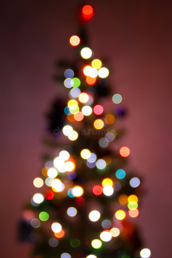 Blurred Christmas Tree Lights. Stock Image Image of photograph