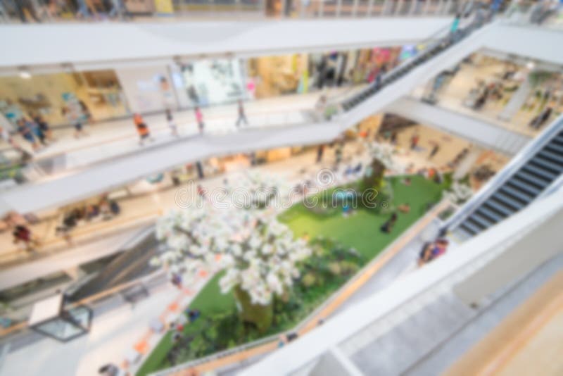 Blurred Department Store Hallway Stock Photo Image of interior, light