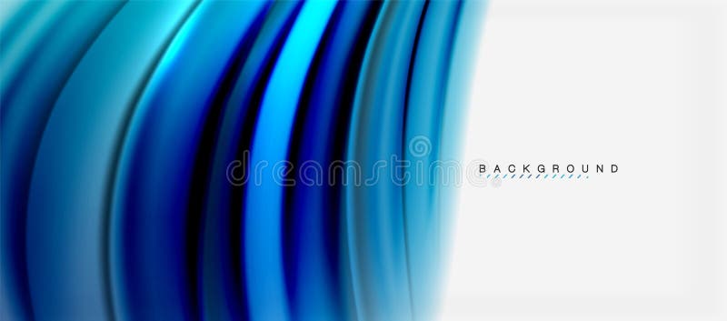 Blurred fluid colors background, abstract waves lines, vector illustration stock illustration