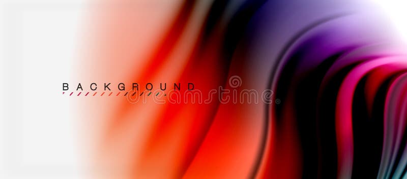 Blurred fluid colors background, abstract waves lines, vector illustration stock illustration
