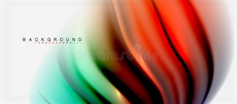 Blurred fluid colors background, abstract waves lines, vector illustration royalty free illustration