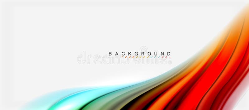 Blurred fluid colors background, abstract waves lines, vector illustration stock illustration