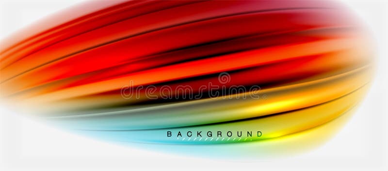 Blurred fluid colors background, abstract waves lines, vector illustration stock illustration