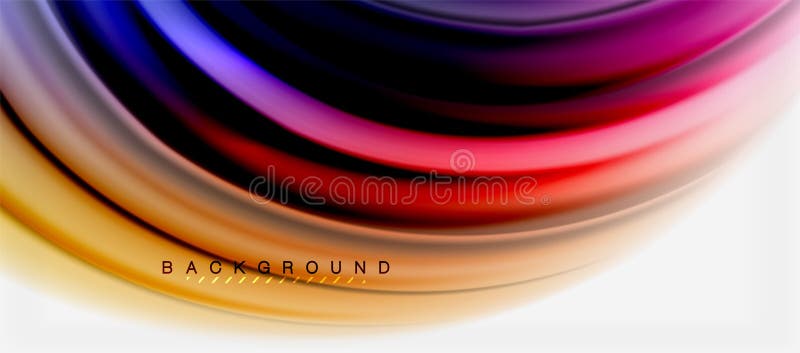 Blurred fluid colors background, abstract waves lines, vector illustration stock illustration