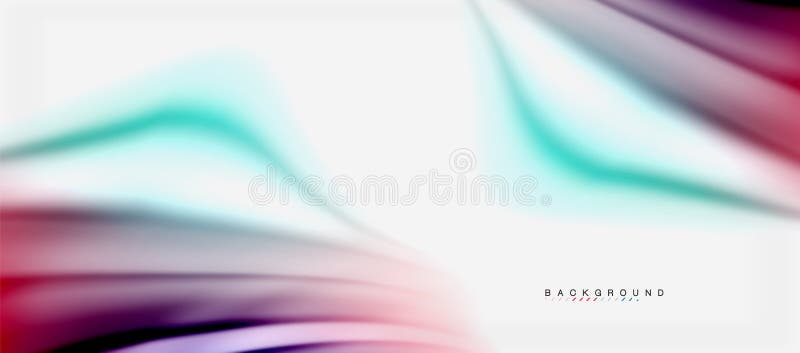 Blurred fluid colors background, abstract waves lines, vector illustration stock illustration