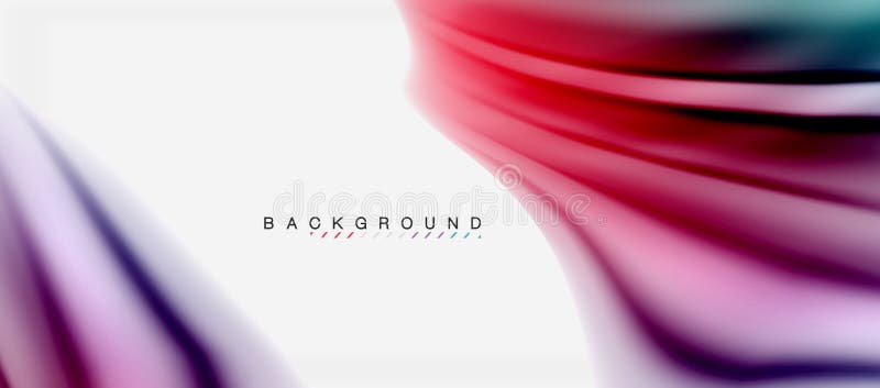 Blurred fluid colors background, abstract waves lines, vector illustration royalty free illustration