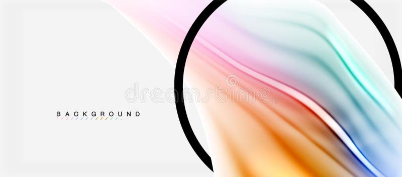 Blurred fluid colors background, abstract waves lines, vector illustration stock illustration