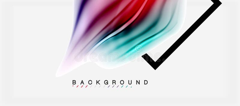 Blurred fluid colors background, abstract waves lines, vector illustration stock illustration