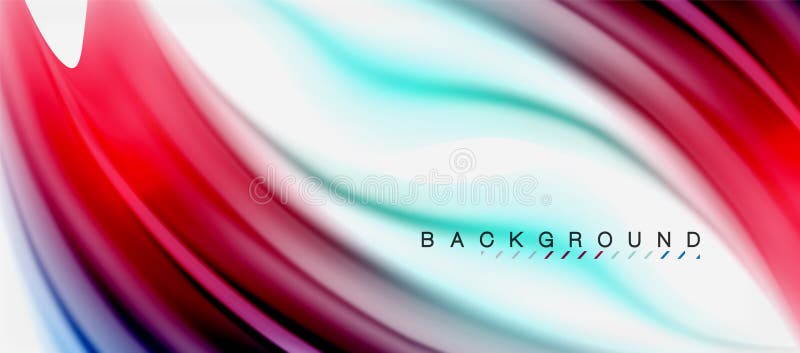 Blurred fluid colors background, abstract waves lines, vector illustration stock illustration