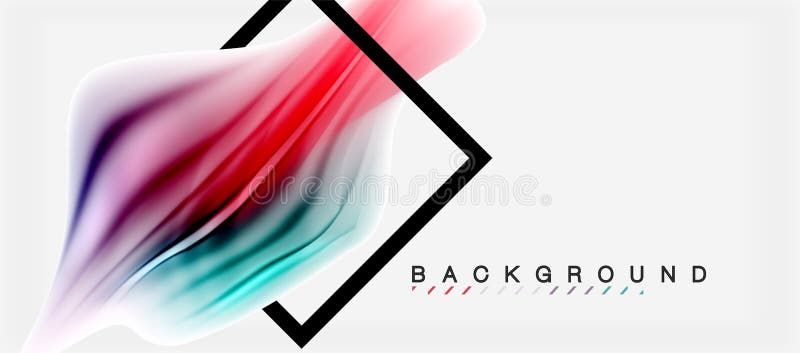 Blurred fluid colors background, abstract waves lines, vector illustration royalty free illustration