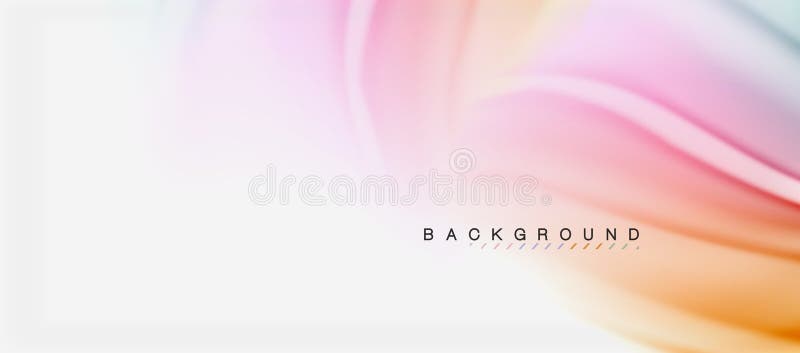 Blurred fluid colors background, abstract waves lines, vector illustration royalty free illustration