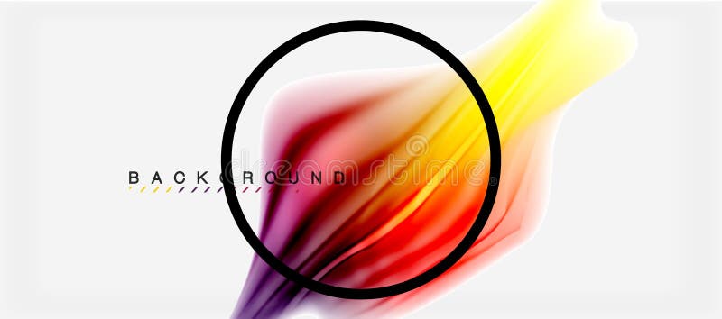 Blurred fluid colors background, abstract waves lines, vector illustration stock illustration