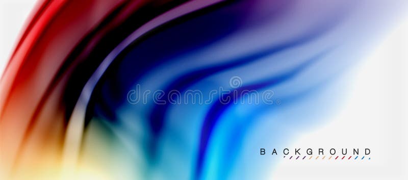 Blurred fluid colors background, abstract waves lines, vector illustration royalty free illustration