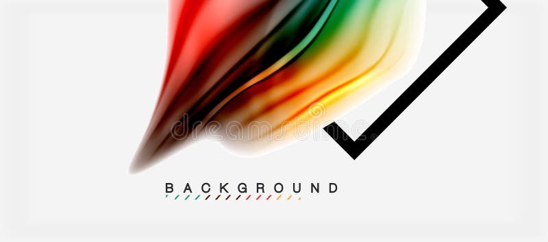 Blurred fluid colors background, abstract waves lines, vector illustration stock illustration