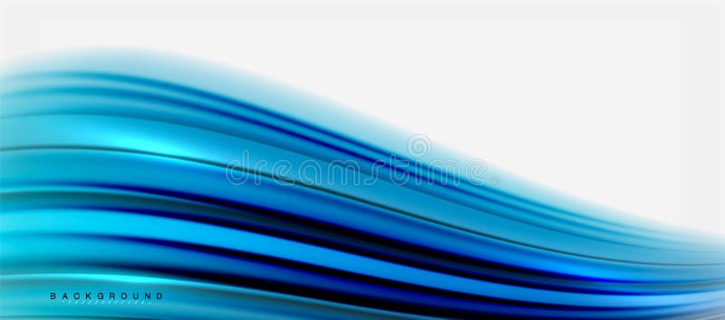 Blurred fluid colors background, abstract waves lines, vector illustration stock illustration