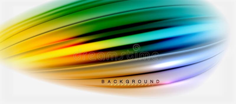Blurred fluid colors background, abstract waves lines, vector illustration stock illustration
