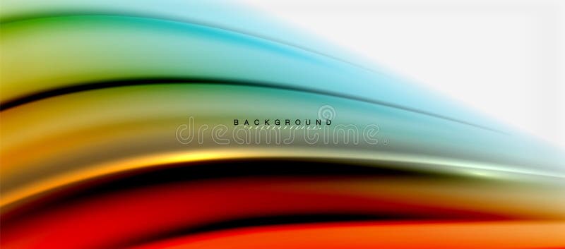Blurred fluid colors background, abstract waves lines, vector illustration vector illustration
