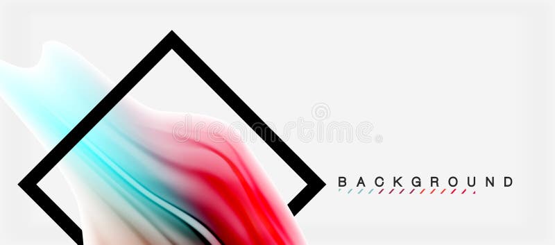Blurred fluid colors background, abstract waves lines, vector illustration stock illustration