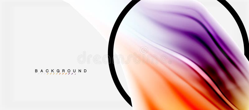 Blurred fluid colors background, abstract waves lines, vector illustration royalty free illustration