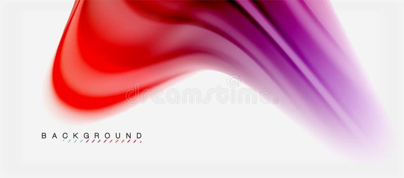 Blurred fluid colors background, abstract waves lines, vector illustration stock illustration