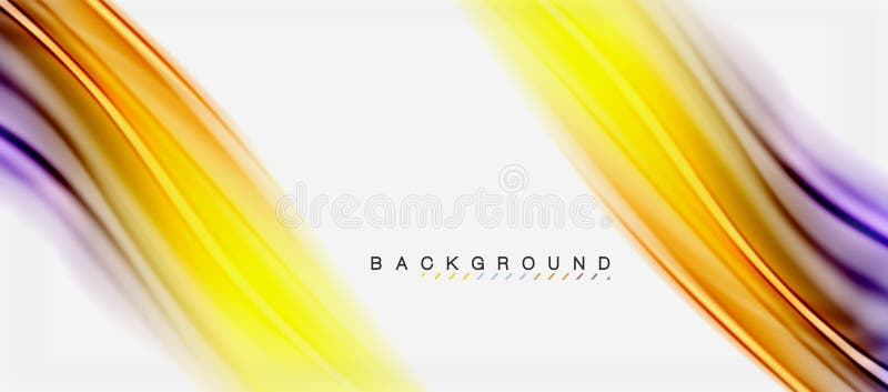 Blurred fluid colors background, abstract waves lines, vector illustration stock illustration