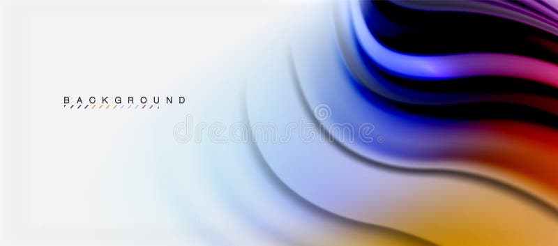 Blurred fluid colors background, abstract waves lines, vector illustration stock illustration