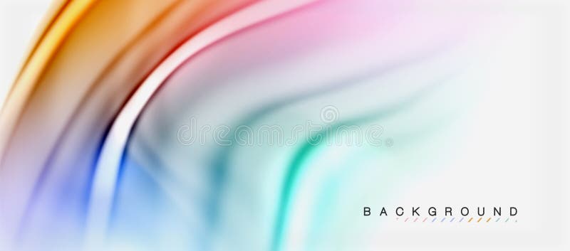 Blurred fluid colors background, abstract waves lines, vector illustration royalty free illustration