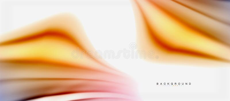 Blurred fluid colors background, abstract waves lines, vector illustration stock illustration
